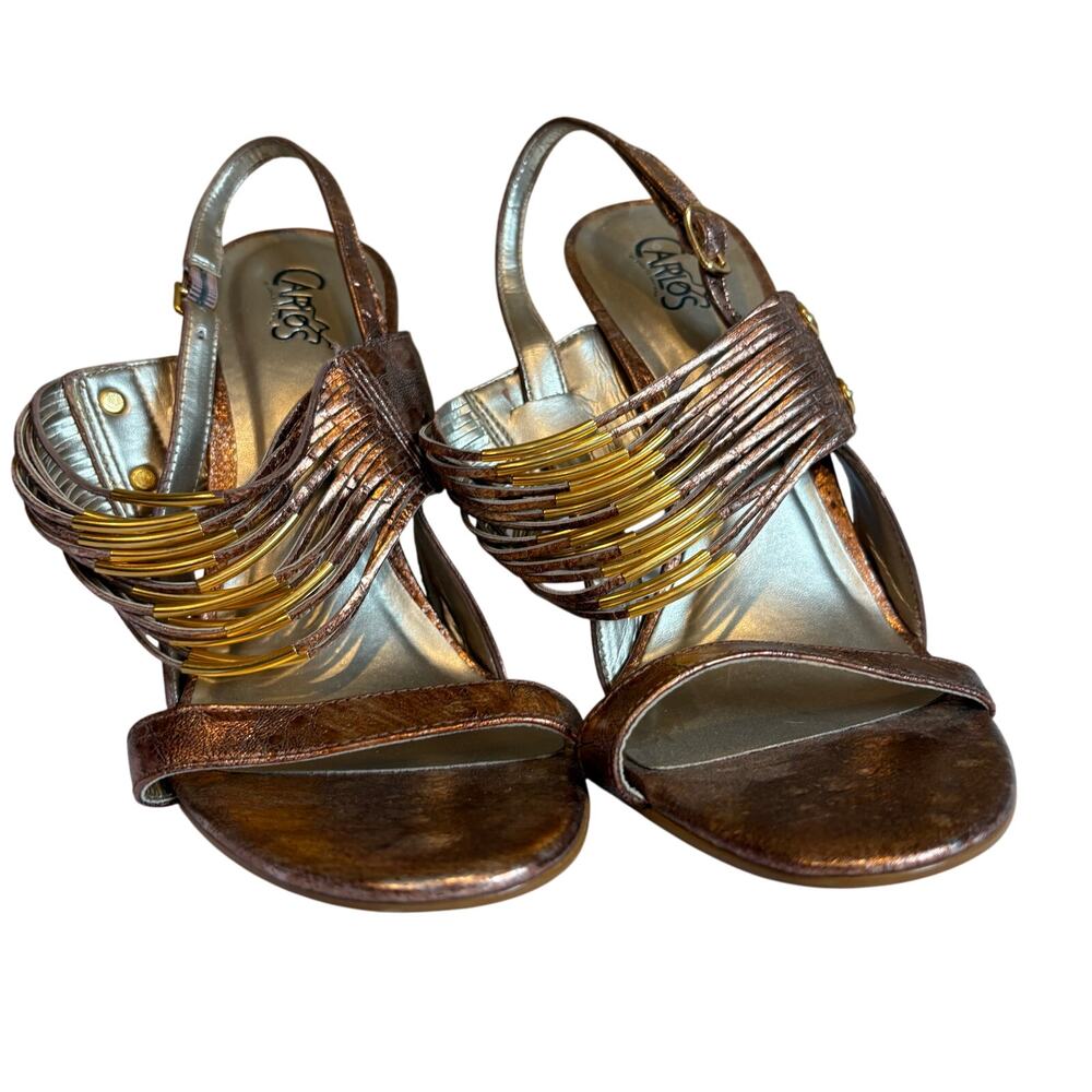 Carlos Santana Mechanic Strappy Heels sz 7.5